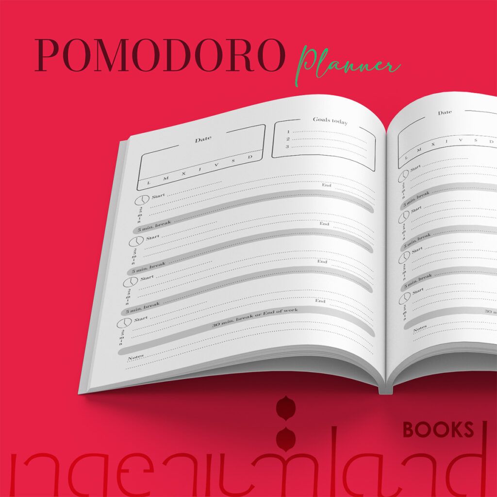 Pomodoro planner - time planning - Ingeniumland books
