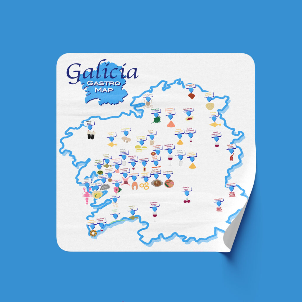 Ruta gastronomica por Galicia - Mapas - Rutas - Planos - Ingeniumland Maps