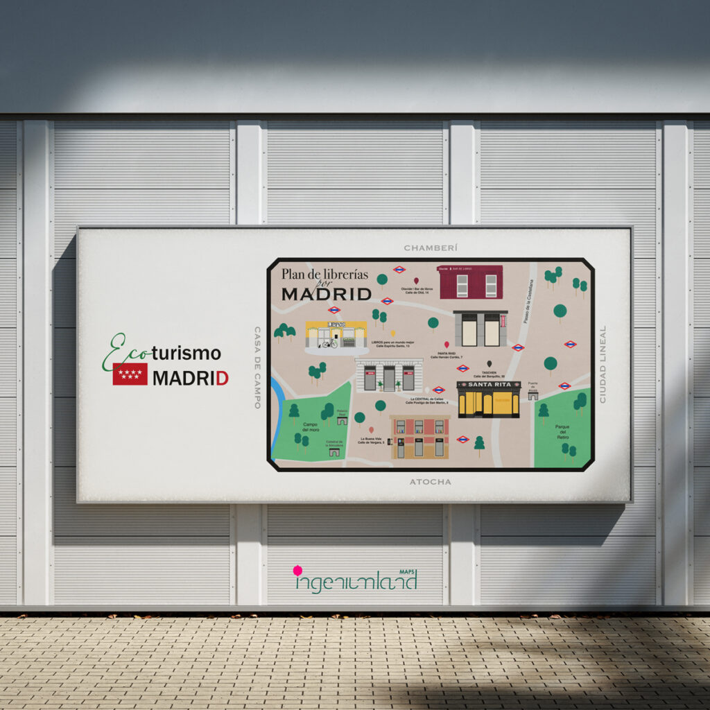 Ruta turismo librerias Madrid - Ingeniumland Maps