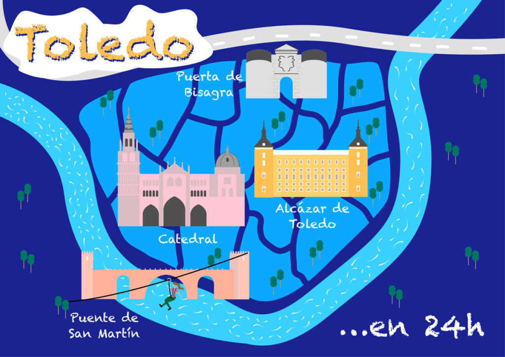Toledo en 24 horas - Rutas turísticas - Ingeniumland Maps